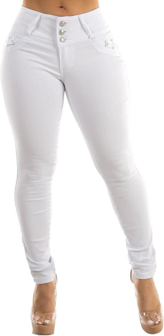 Butt Lifting Skinny Jeans for Women - High Waisted Levanta Cola Push up Jeans