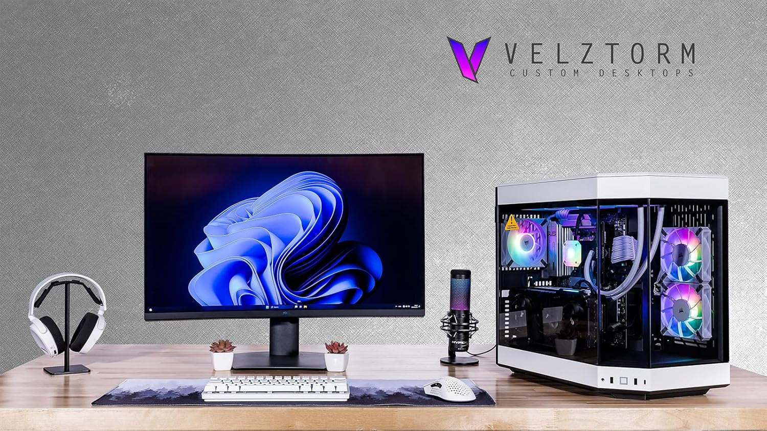 White Praetix 3D Custom Built Y60 Gaming Desktop PC (Geforce RTX 5090 32GB (>4090), Liquid Cooled AMD Ryzen 7 9800X3D, 64GB DDR5, 2TB Pcie SSD, 1000W PSU, Wifi 7, Win 11 Pro)