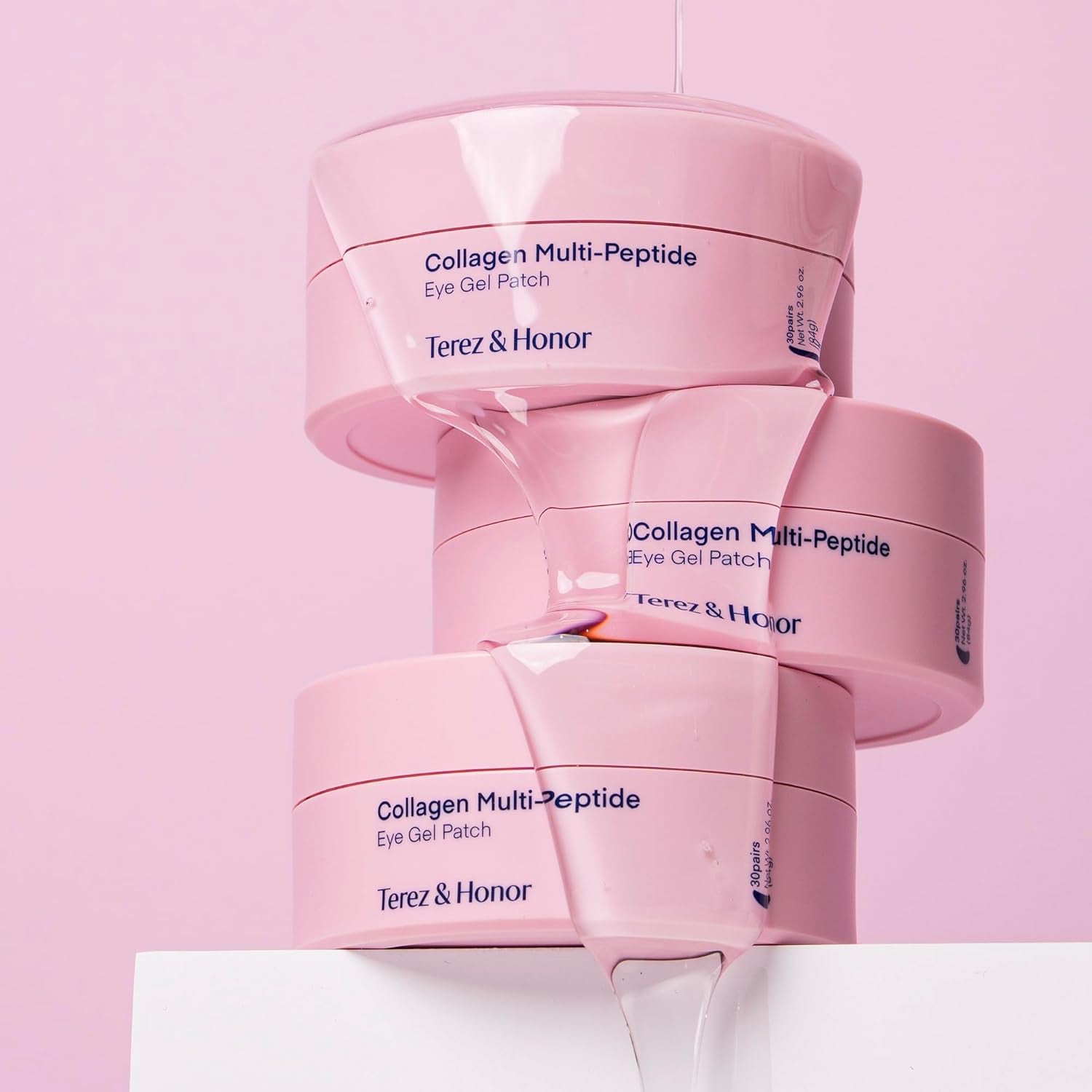 Peptide Collagen under Eye Patches - 60 Korean Firming, Glowing & Hydrating Hydrogel Mask for Puffy Eyes, Dark Circles, Wrinkles, Fine Lines, Undereye Bags - Anti-Aging Eye Gel Pads