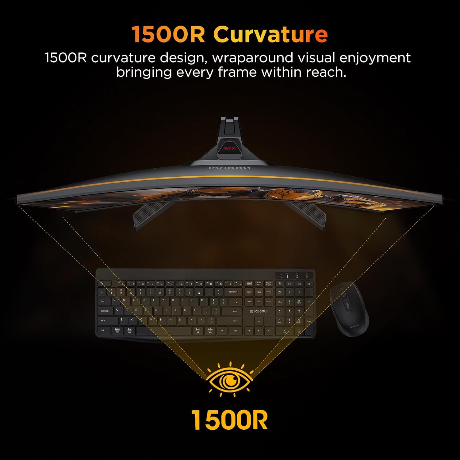 25 Inch Curved Gaming Monitor 240Hz FHD 1080P Computer Monitor, 1500R 1Ms MPRT Display, Adaptive Sync, 90% DCI-P3,HDR, Eye Care, Tilt Adjustable, VESA 75X75Mm, Black,G2511Xc
