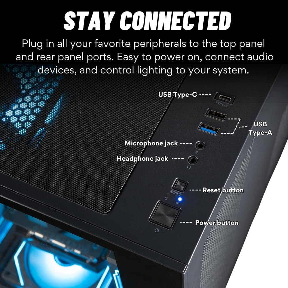 Panorama RTX 5080, 24-Core I9-14900Kf, 64GB DDR5 RAM, 2TB Gen4 Nvme SSD, Liquid Cooled Gaming Desktop PC W/Windows 11 Pro, 3-Year Warranty, RGB Keyboard + Mouse, RJ45, Internal Wi-Fi 6E, 3X DP & HDMI