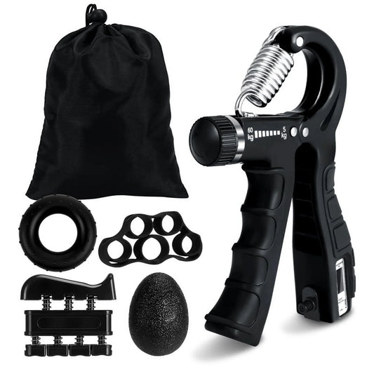 Kit De Entrenamiento De Fuerza Con Agarre De 6 Piezas Ajustable Hasta 132 Libras, Negro