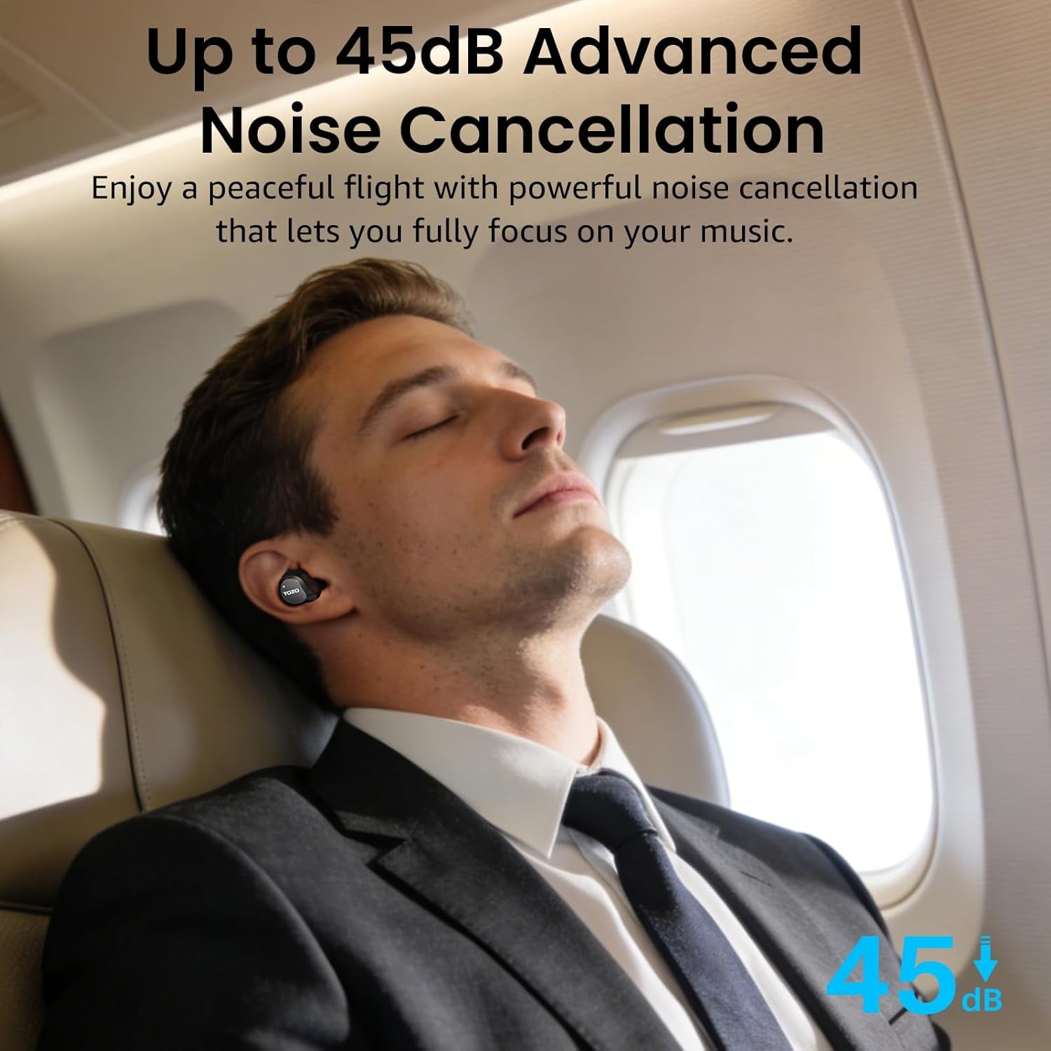 NC9 Hybrid Active Noise Cancelling Wireless Earbuds, 6 Mics ENC Clear Call, IPX8 Waterproof, in Ear Bluetooth 5.3 Headphones Stereo Bass Ear Buds 60H Playtime with LED Display 32 Eqs via APP