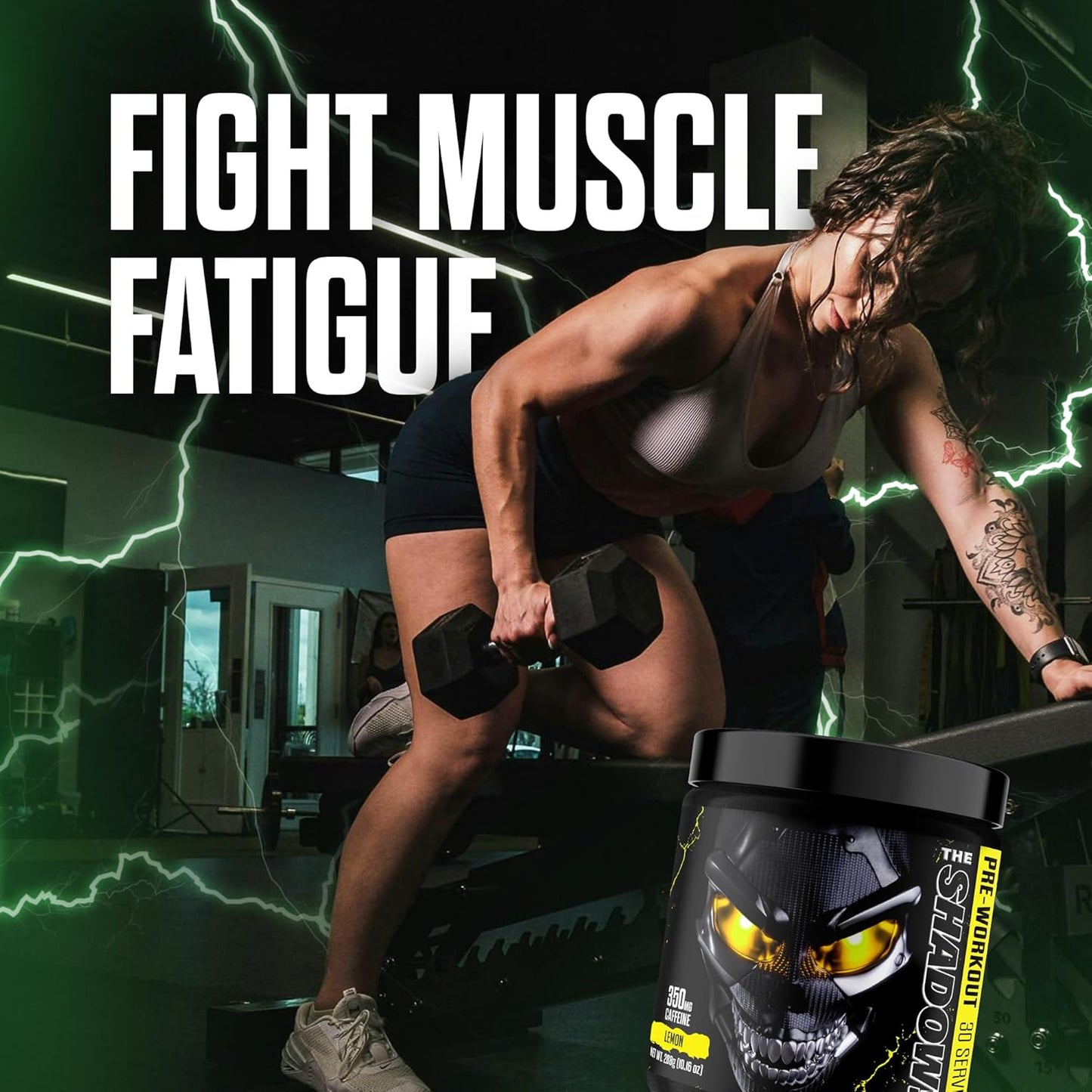 the Shadow! High Stim Preworkout | 350Mg of Caffeine | Fruit Punch 30 Servings | Electric Energy, Mental Focus & Superhuman Strength for Men & Women
