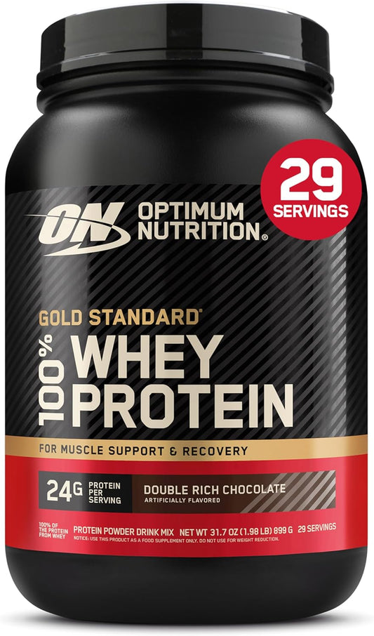 Gold Standard 100% Whey Protein Powder, Double Rich Chocolate 1.98 Pound (Packaging May Vary)