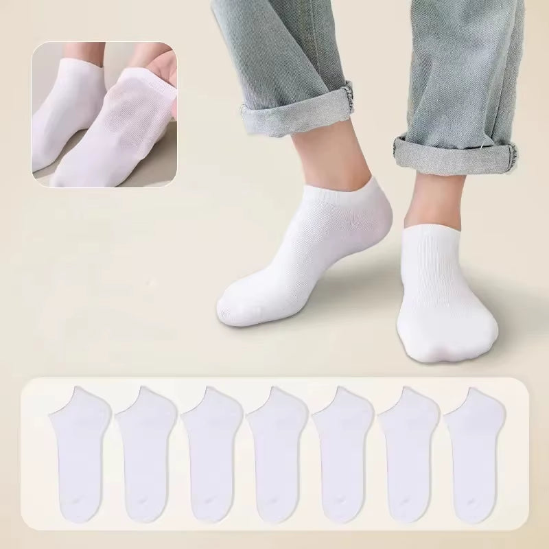 10 Pairs of Antibacterial, Odor Proof, Breathable, and Comfortable Boat Socks, Suitable for Spring, Autumn, Winter, and Summer,