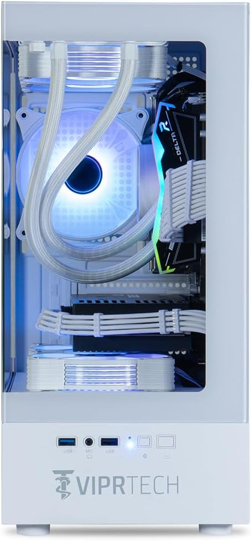 Reaper 2.0 Liquid-Cooled PC - AMD Ryzen 7 8700F (5.0Ghz Turbo), RTX 5060 Ti 16GB, 16GB DDR5, 1TB Nvme SSD, Gold PSU, Vr-Ready, Wifi BT, Win 11, Gaming Desktop Computer, White