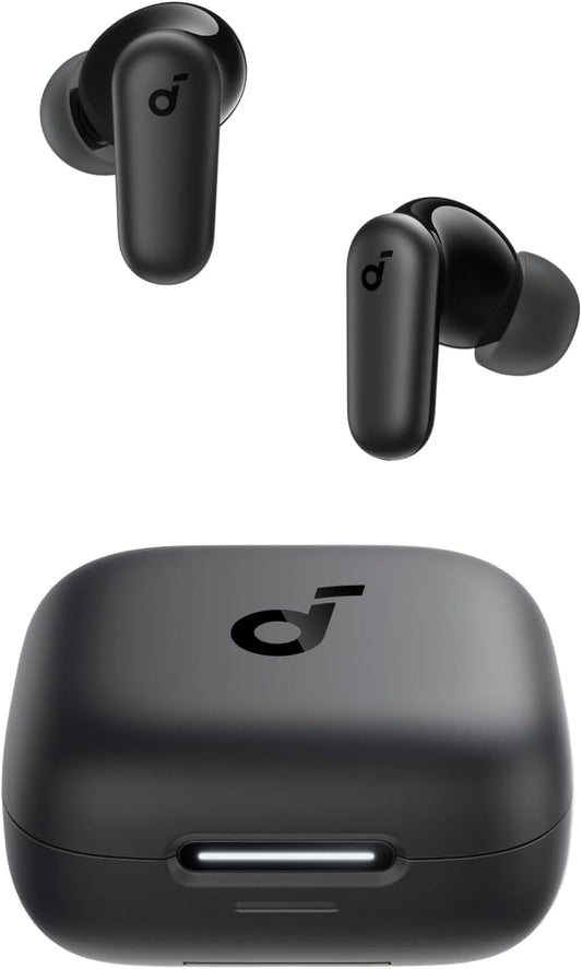 P30I by Anker Noise Cancelling Earbuds, Strong and Smart Noise Cancelling, Powerful Bass, 45H Playtime, 2-In-1 Case and Phone Stand, IP54, Wireless Earbuds, Bluetooth 5.4 (Black)