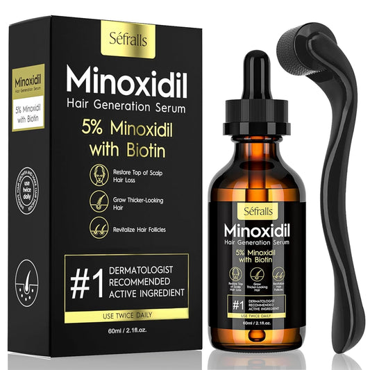 5% Minoxidil Hair Growth Oil for Men and Women – Extra Strength Hair Regrowth Serum, Topical Treatment for Hair Loss, Supports Thicker, Healthier Hair & Beard Growth, 2.11 Fl Oz