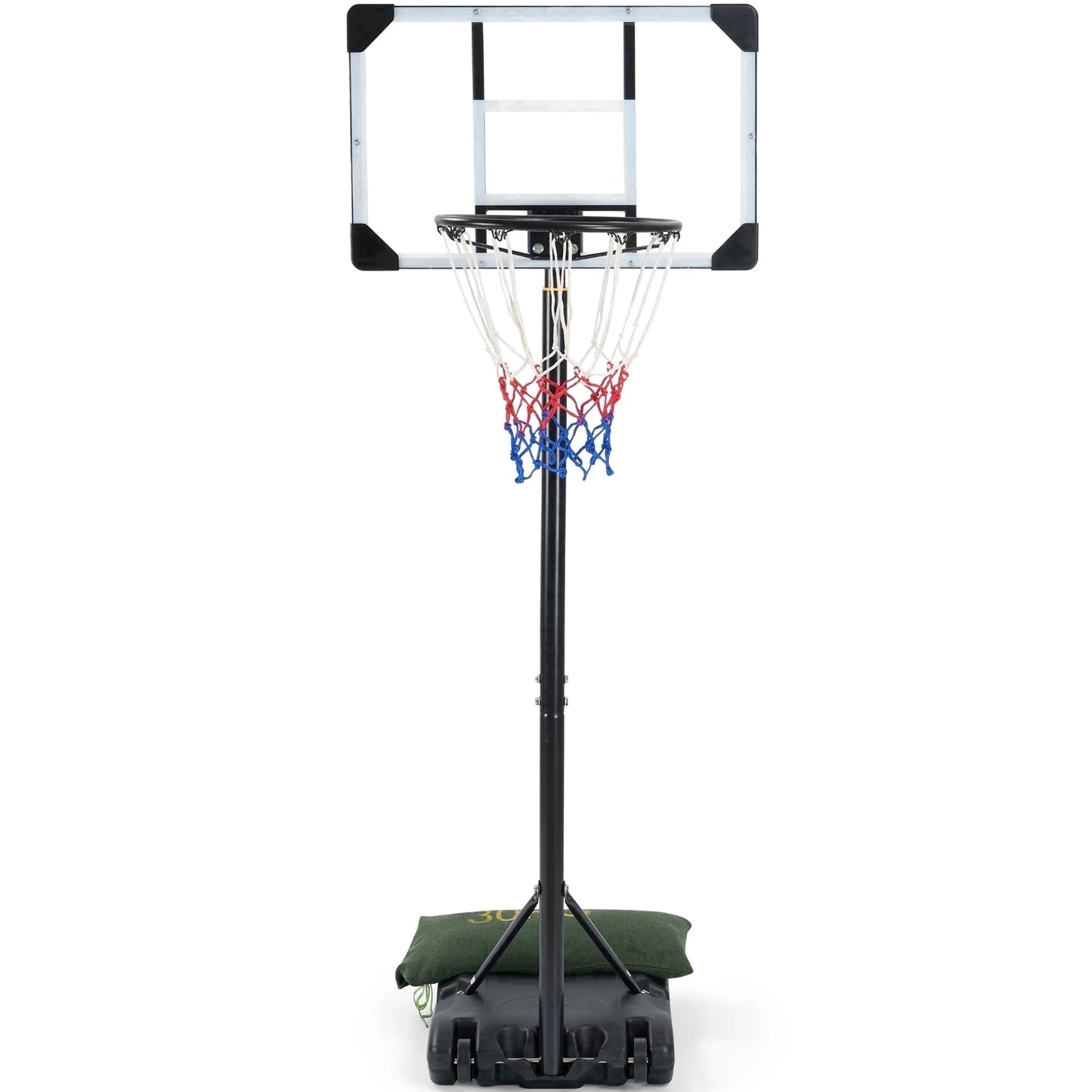 Aro De Baloncesto De 28 Pulgadas Sistema De Portería De Baloncesto Altura Ajustable De 5.1 Pies a 7 Pies Para Uso En Interiores Y Exteriores De Todas Las Edades
