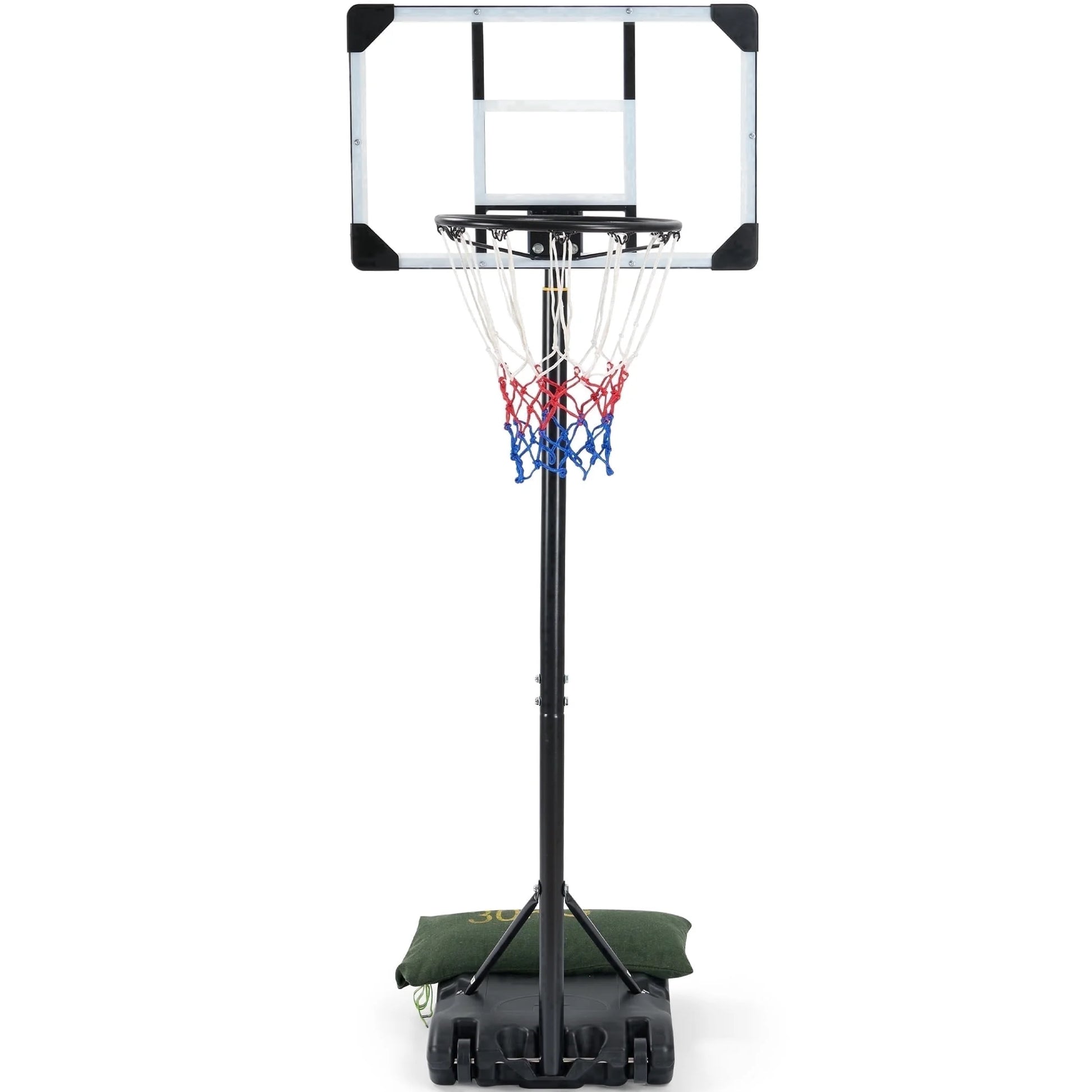 Aro De Baloncesto De 28 Pulgadas Sistema De Portería De Baloncesto Altura Ajustable De 5.1 Pies a 7 Pies Para Uso En Interiores Y Exteriores De Todas Las Edades