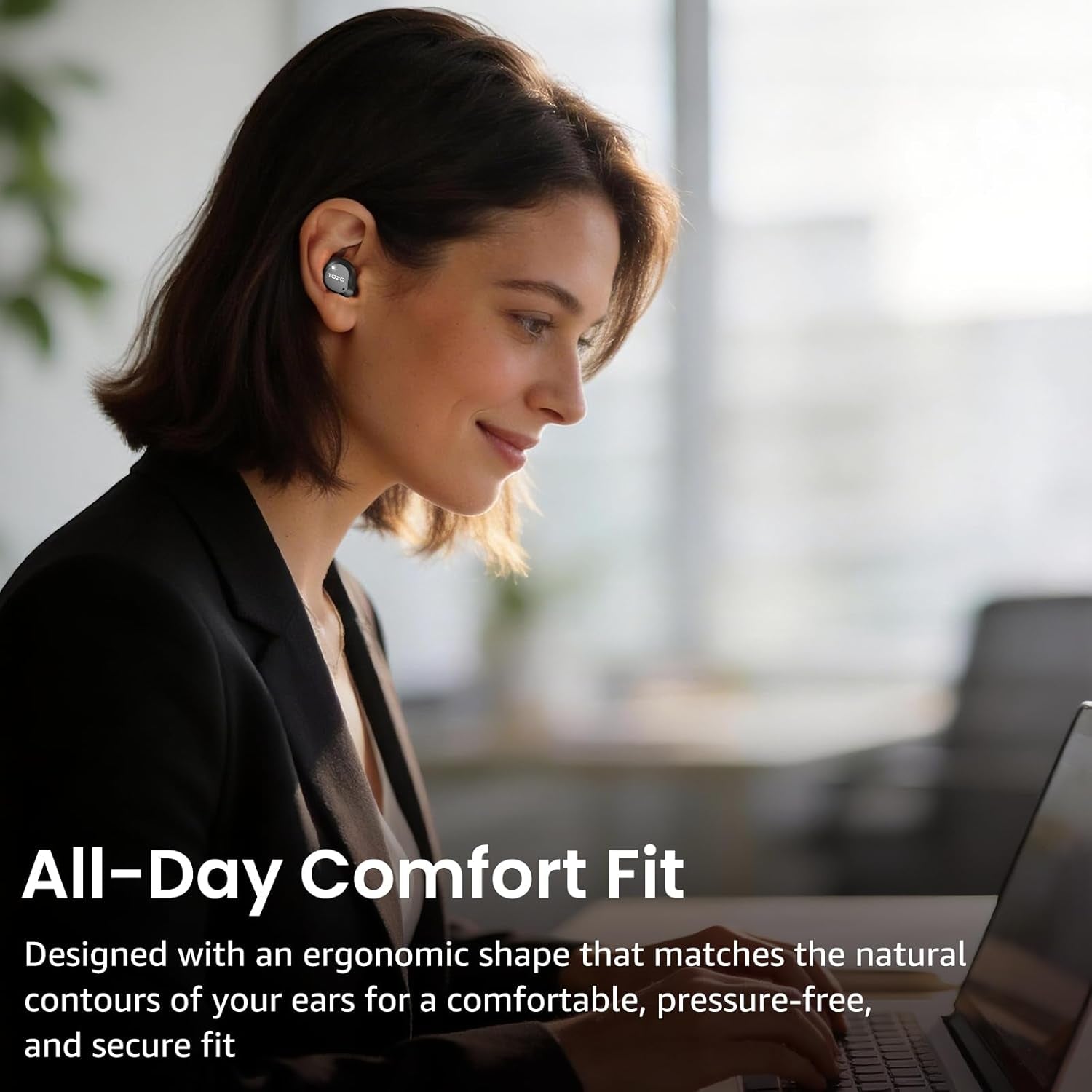 NC9 Hybrid Active Noise Cancelling Wireless Earbuds, 6 Mics ENC Clear Call, IPX8 Waterproof, in Ear Bluetooth 5.3 Headphones Stereo Bass Ear Buds 60H Playtime with LED Display 32 Eqs via APP