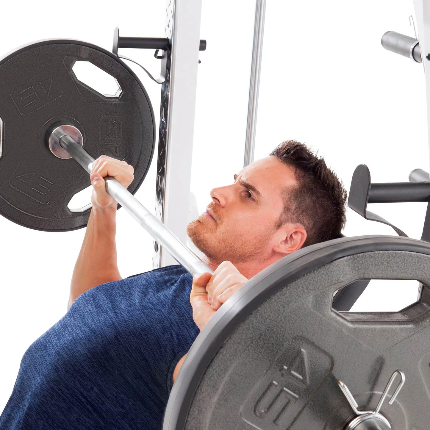 Pro Máquina De Entrenamiento Total Para El Cuerpo Smith Cage, Sistema De Gimnasio, Blanco