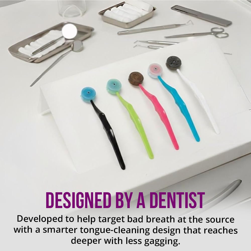 Tung Tongue Cleaning Kit, Tung Brush and Gel, Bad Breath Odor Eliminator, Halitosis Defense, USA Made (Set of 1)