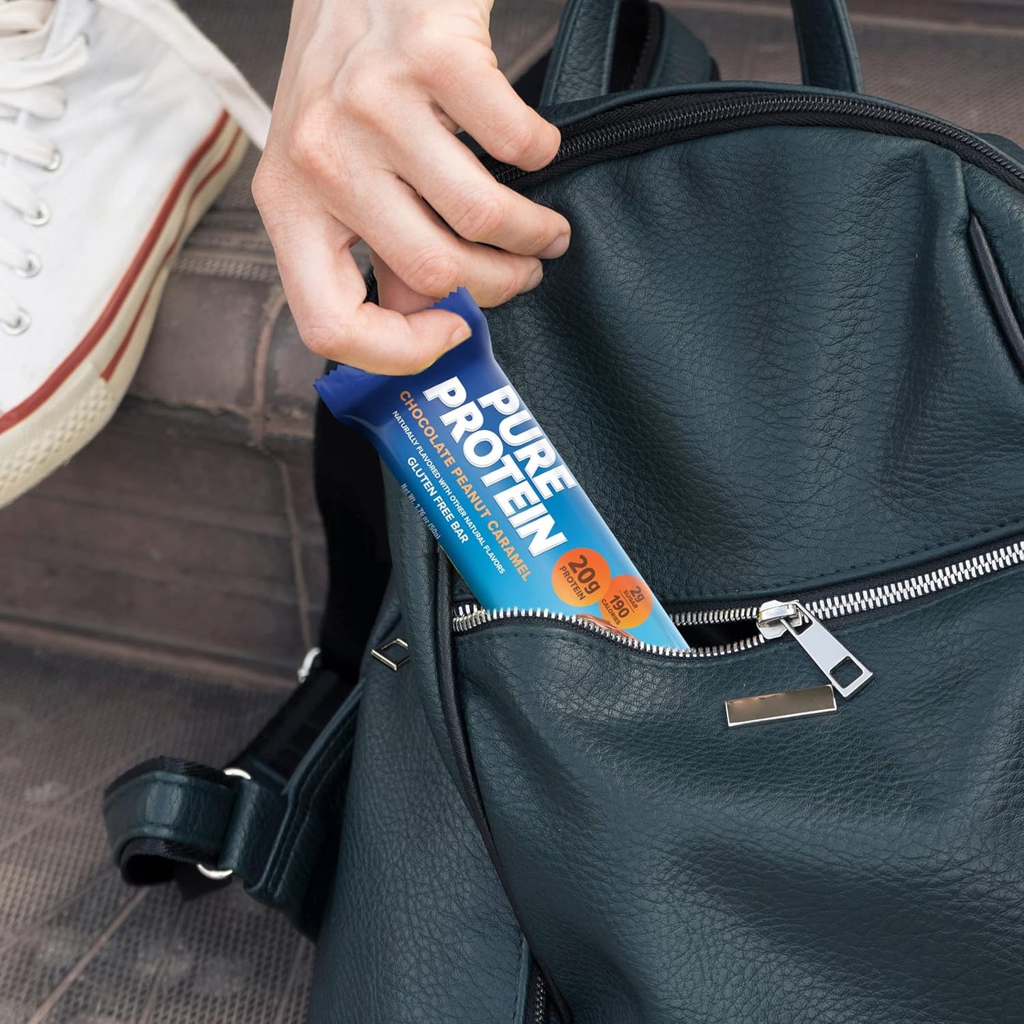 Chocolate Peanut Caramel Protein Bars – 20G Protein, 3G Sugar, 190 Calories (12 Count) Low Sugar* High Protein Snack - Gluten Free - Perfect for a Healthy Snack