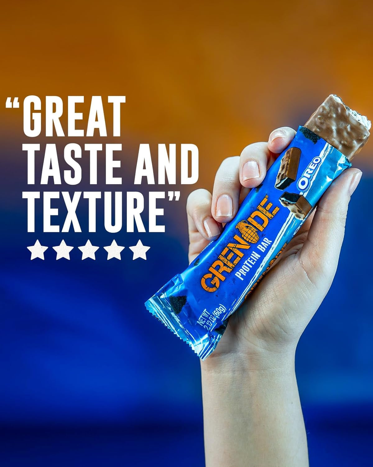 OREO Milk Chocolate High Protein Bar, 20G Protein and 1 G Sugar per Snack Bar, 12 Count, 2.1 Oz Bars