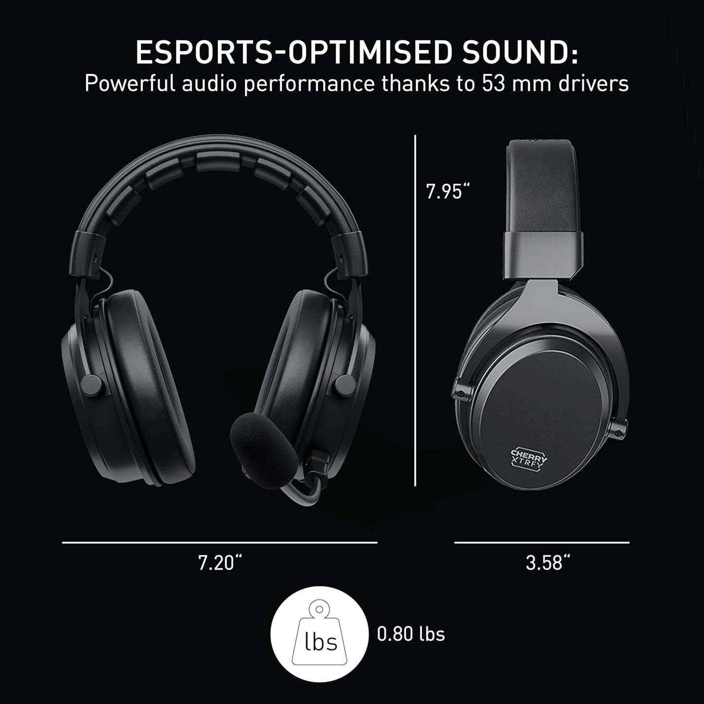 H3 Wireless Gaming Headset | Gaming, Streaming and Music | Removable Microphone and Cordless | Black