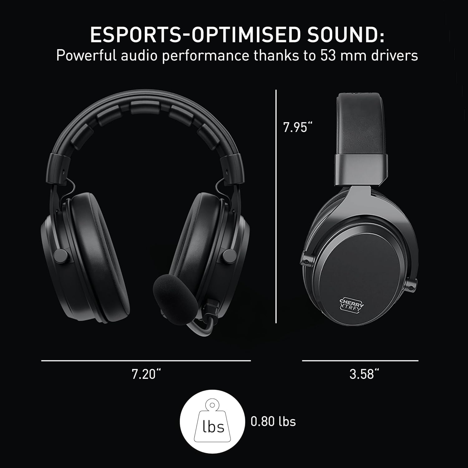 H3 Wireless Gaming Headset | Gaming, Streaming and Music | Removable Microphone and Cordless | Black