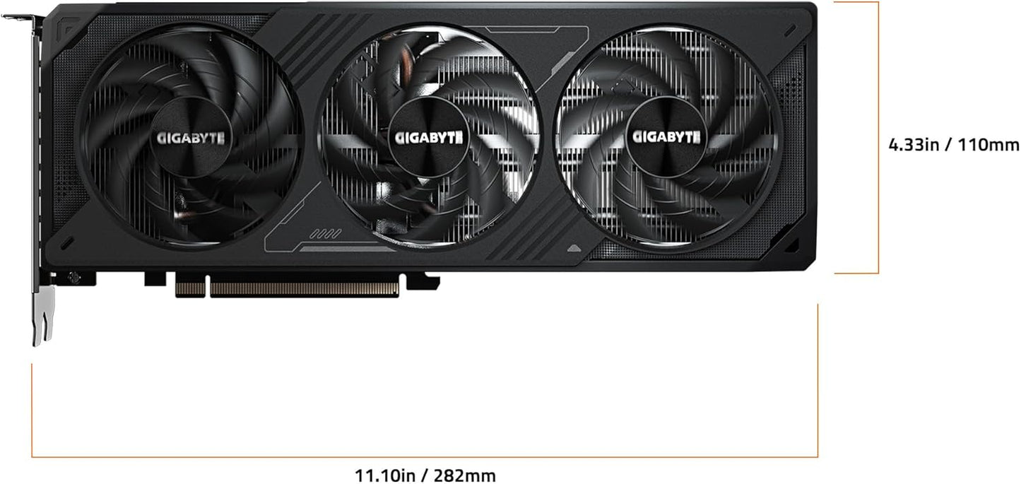 Geforce RTX 5070 WINDFORCE OC SFF 12G Graphics Card, 12GB 192-Bit GDDR7, Pcie 5.0, WINDFORCE Cooling System, GV-N5070WF3OC-12GD Video Card