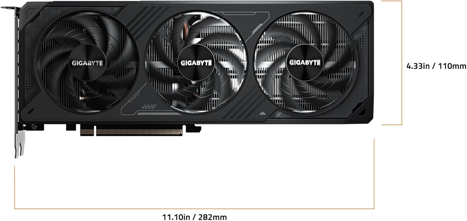 Geforce RTX 5070 WINDFORCE OC SFF 12G Graphics Card, 12GB 192-Bit GDDR7, Pcie 5.0, WINDFORCE Cooling System, GV-N5070WF3OC-12GD Video Card