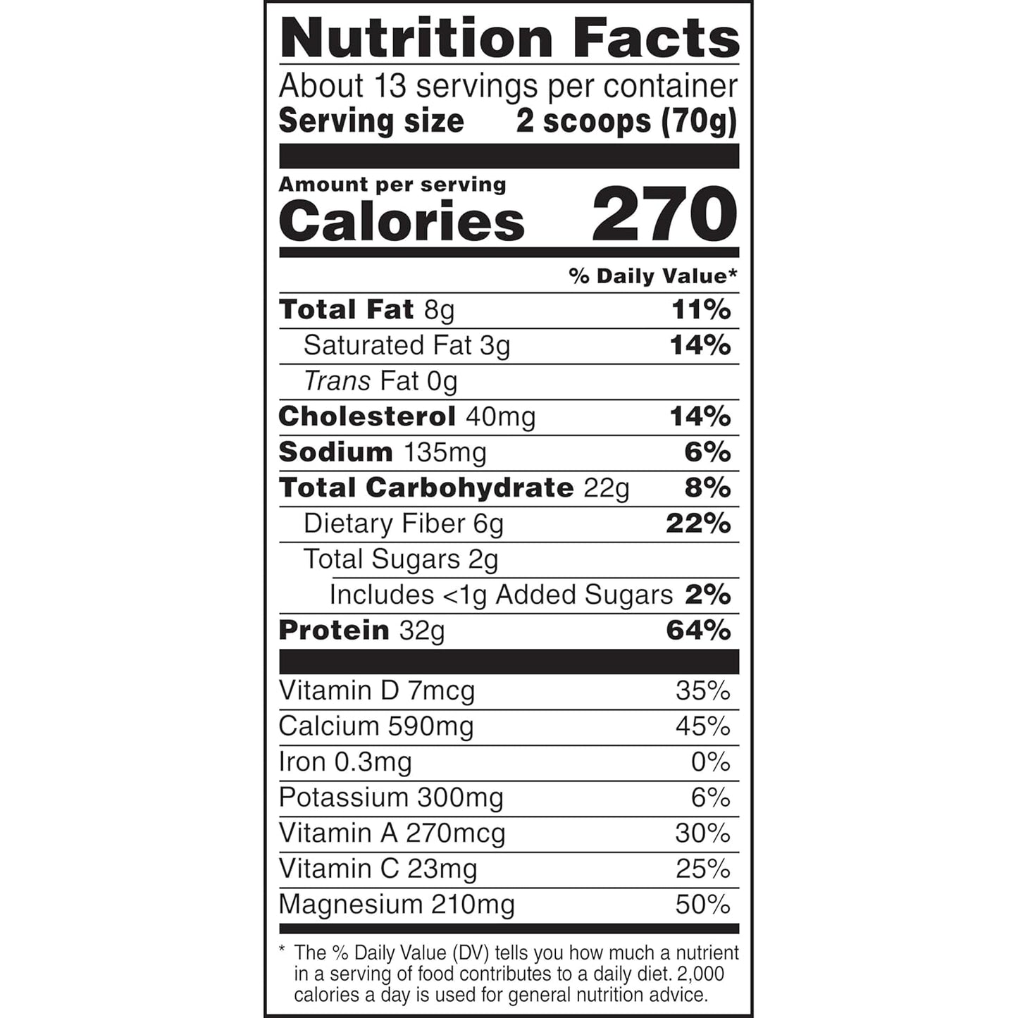 Genuine Protein Powder, Vanilla Crème, 1.93 Pounds, 12 Servings, 32G Protein, 2G Sugar, Calcium, Vitamins A, C & D, NSF Certified for Sport, Energizing Snack, Packaging May Vary