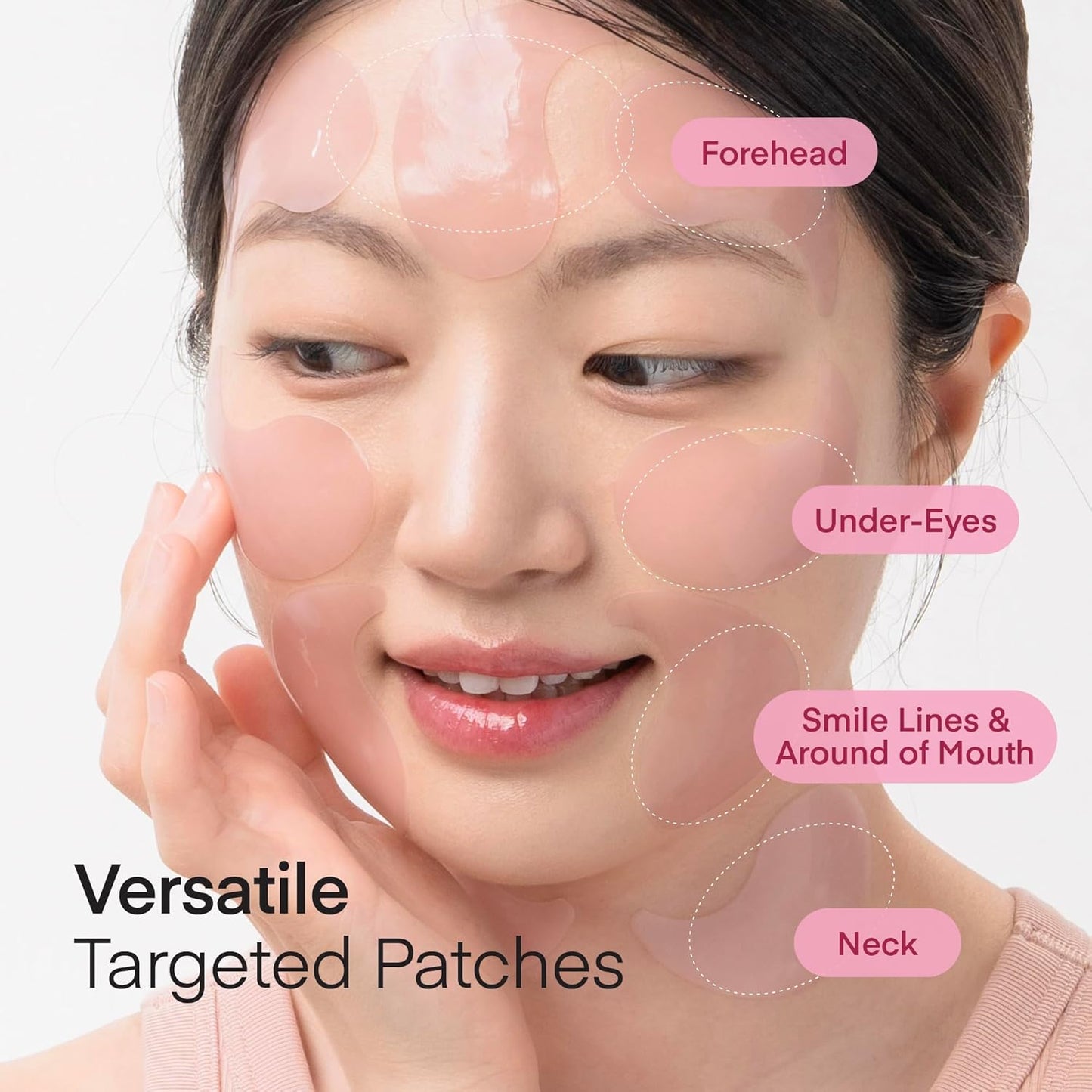 Peptide Collagen under Eye Patches - 60 Korean Firming, Glowing & Hydrating Hydrogel Mask for Puffy Eyes, Dark Circles, Wrinkles, Fine Lines, Undereye Bags - Anti-Aging Eye Gel Pads