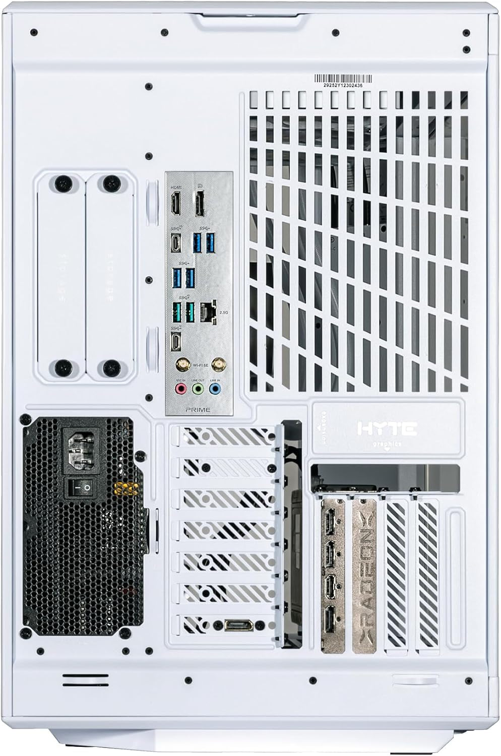 LCD White Praetix Custom Built Y70 Touch Gaming Desktop (Radeon RX 9060 XT 8GB (Beats 5060), Liquid Cooled Intel I9-14900K, 32GB DDR5, 2TB Pcie SSD, 1000W PSU, Wifi 6, Win11Pro)