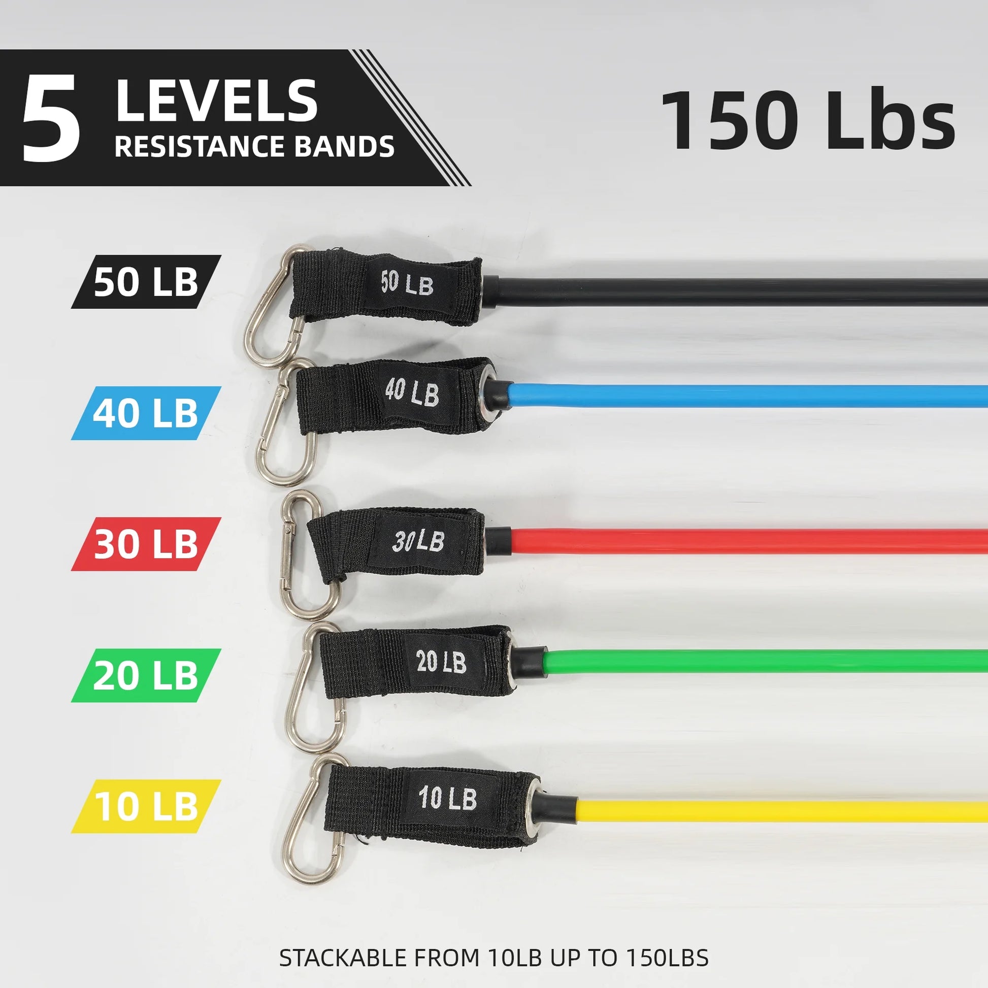 Resistance Bands Set Exercise Bands with Handles Heavy Resistance Training Physical Therapy Home Workouts