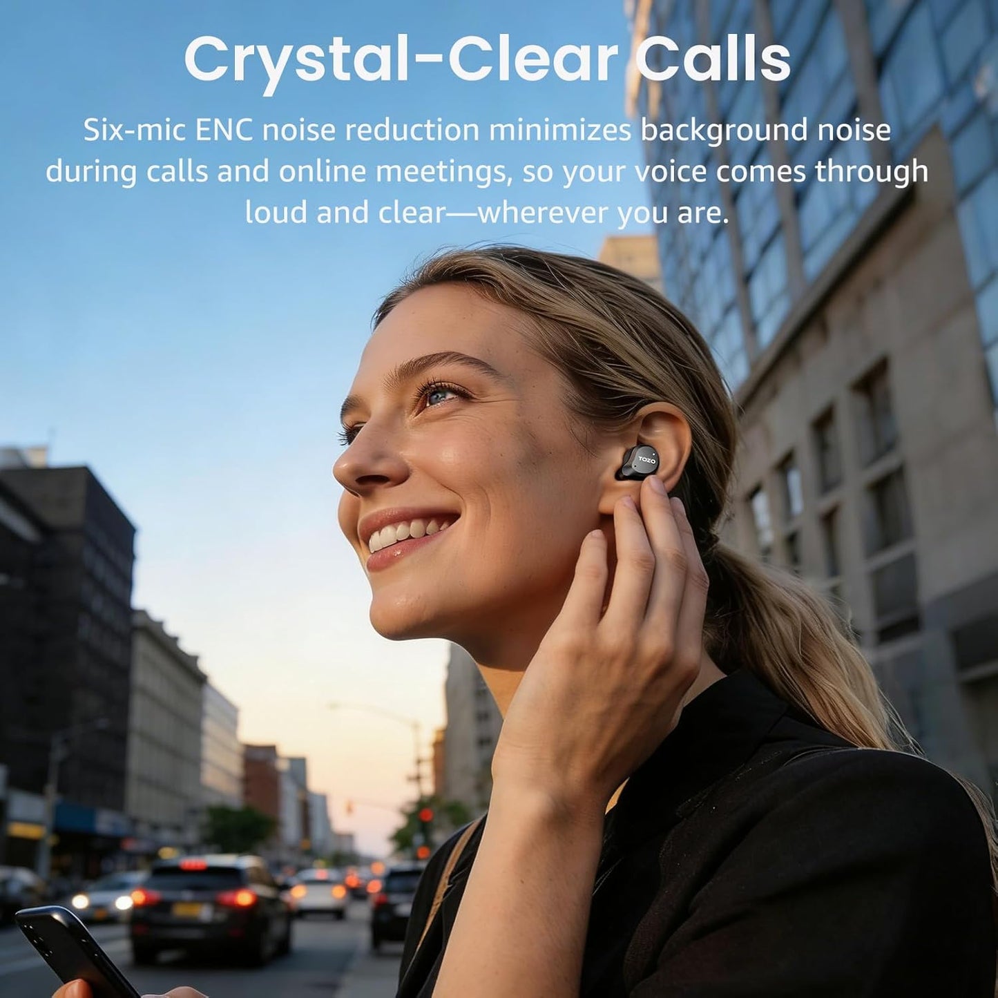 NC9 Hybrid Active Noise Cancelling Wireless Earbuds, 6 Mics ENC Clear Call, IPX8 Waterproof, in Ear Bluetooth 5.3 Headphones Stereo Bass Ear Buds 60H Playtime with LED Display 32 Eqs via APP