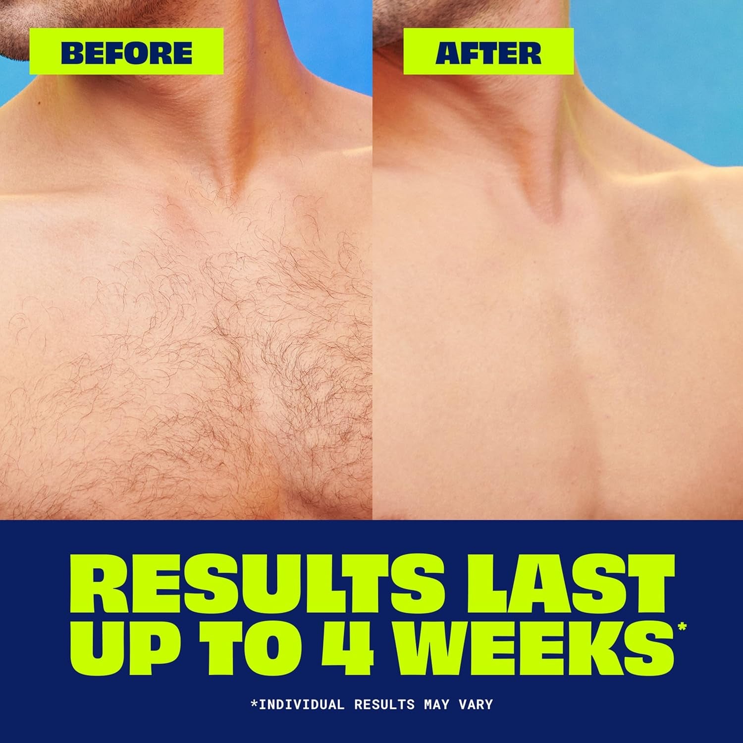 Men Hair Remover Body Cream, Quick and Easy Body Hair Removal Cream for Men, Aloe and Lanolin, Dermatologist Tested, 12 Oz