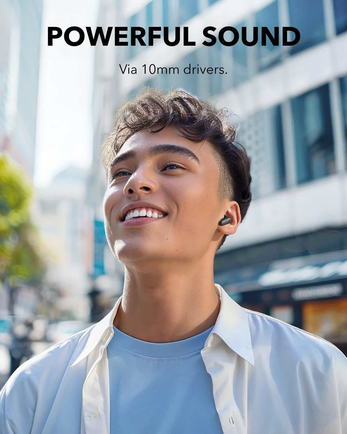P30I by Anker Noise Cancelling Earbuds, Strong and Smart Noise Cancelling, Powerful Bass, 45H Playtime, 2-In-1 Case and Phone Stand, IP54, Wireless Earbuds, Bluetooth 5.4 (Black)