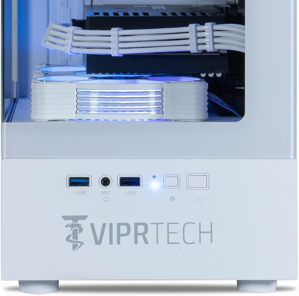 Reaper 2.0 Liquid-Cooled PC - AMD Ryzen 7 8700F (5.0Ghz Turbo), RTX 5060 Ti 16GB, 16GB DDR5, 1TB Nvme SSD, Gold PSU, Vr-Ready, Wifi BT, Win 11, Gaming Desktop Computer, White