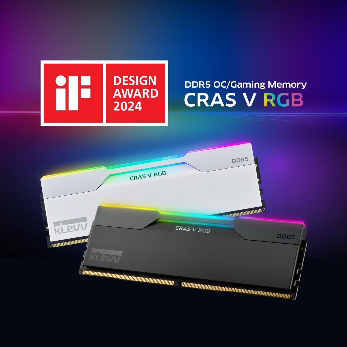 CRAS V RGB DDR5 32GB (2X16Gb) 6400Mhz CL32 SK Hynix A-Die 1.35V Gaming Desktop Ram Memory XMP 3.0 / AMD Expo Ready - White (KD5AGUA80-64A320J)