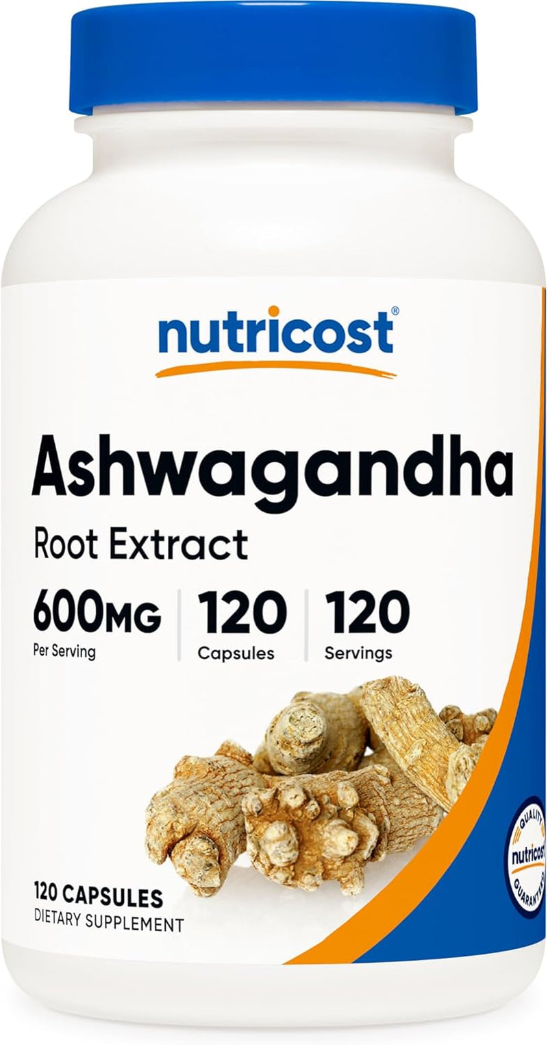 Ashwagandha Herbal Supplement 600Mg, 120 Capsules - Vegetarian, Non-Gmo, Gluten Free, Ashwagandha Root