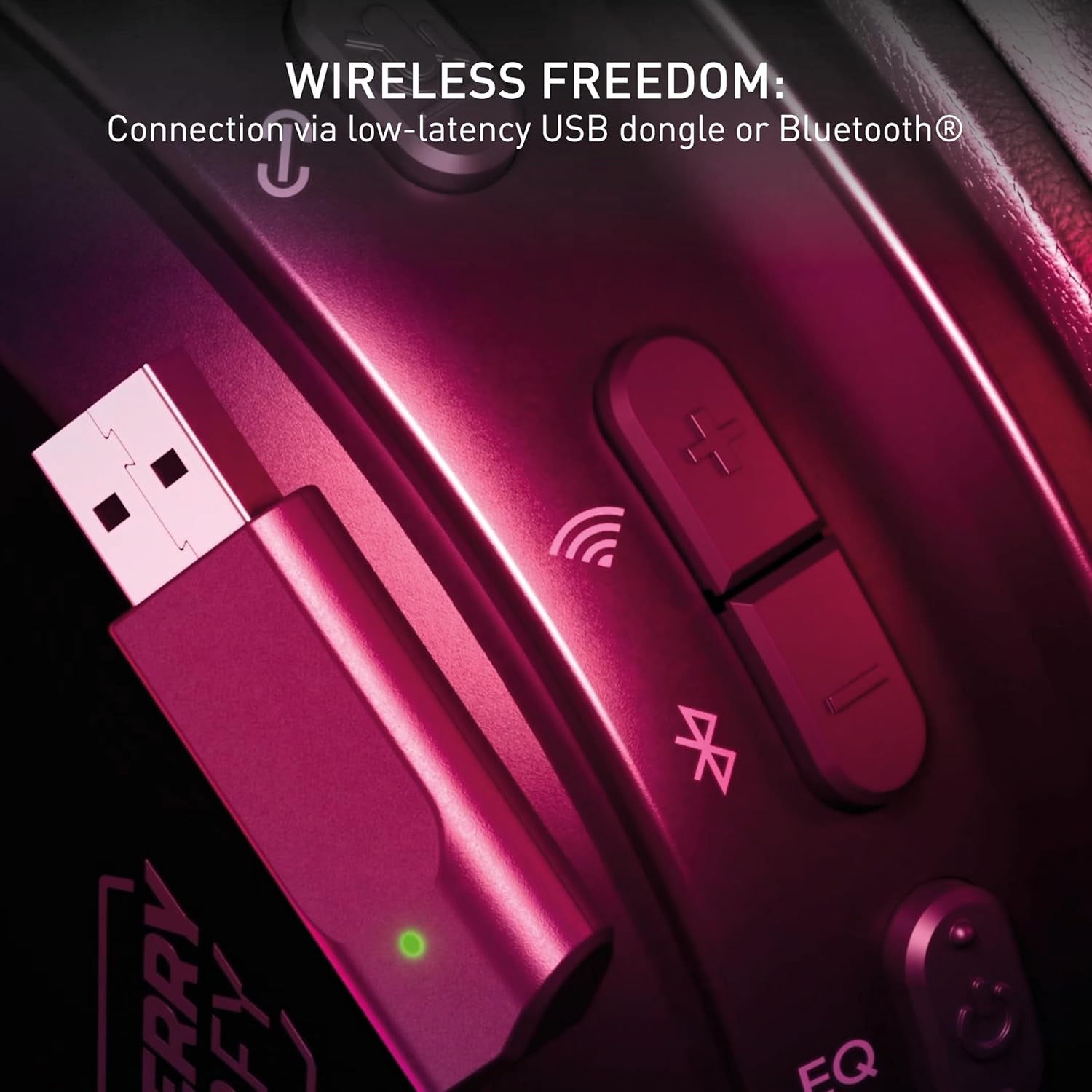 H3 Wireless Gaming Headset | Gaming, Streaming and Music | Removable Microphone and Cordless | Black