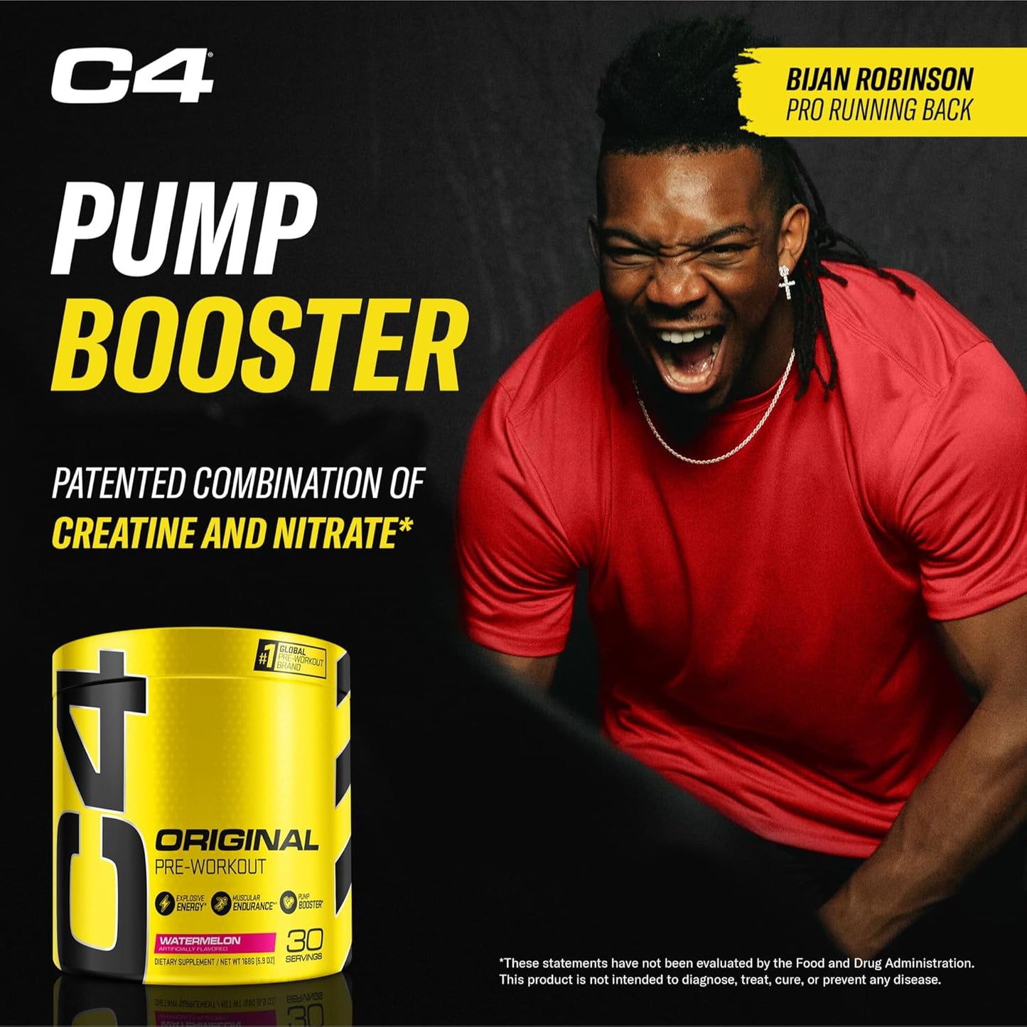 Original Pre Workout Powder Watermelon Sugar Free Preworkout Energy Supplement for Men & Women 150Mg Caffeine + Beta Alanine + Creatine 30 Servings