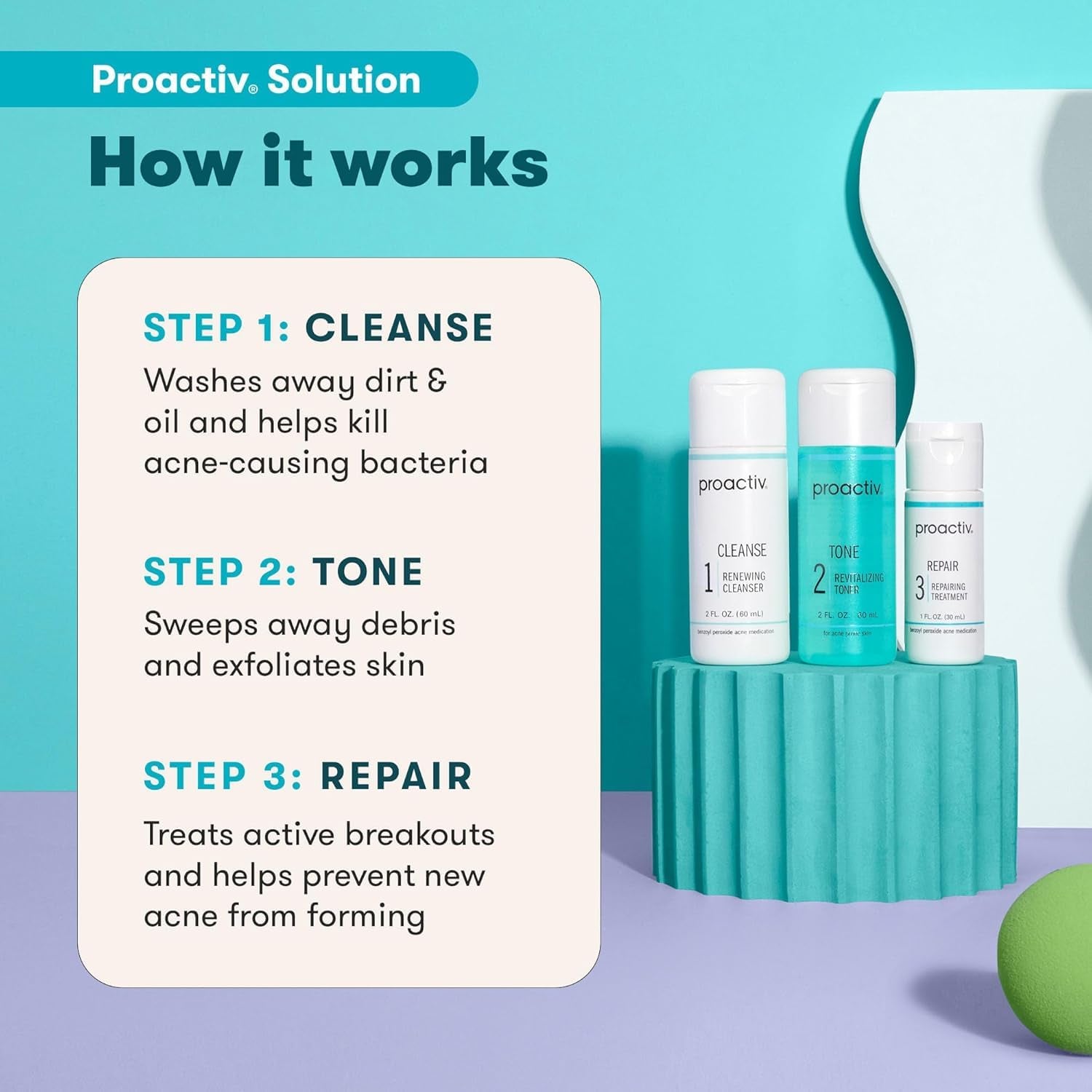 3 Step Acne Treatment W/ Pimple Patches - Benzoyl Peroxide Face Wash, Repairing Acne Spot Treatment for Face and Body, Exfoliating Toner - 90 Day Complete Acne Skin Care Kit + Pimple Patches