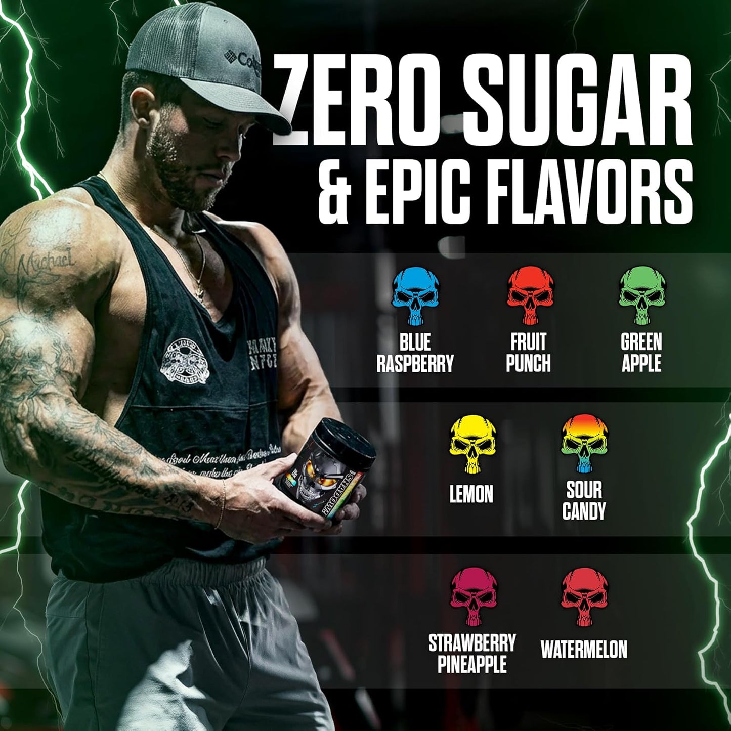 the Shadow! High Stim Preworkout | 350Mg of Caffeine | Fruit Punch 30 Servings | Electric Energy, Mental Focus & Superhuman Strength for Men & Women