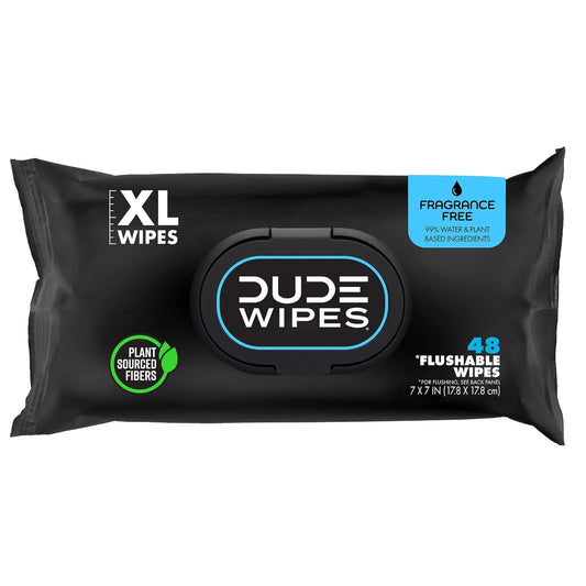 Wipes Flushable Wet Wipes 48 Count Dispenser, Unscented Wet Wipes with Vitamin-E & Aloe, Septic and Sewer Safe