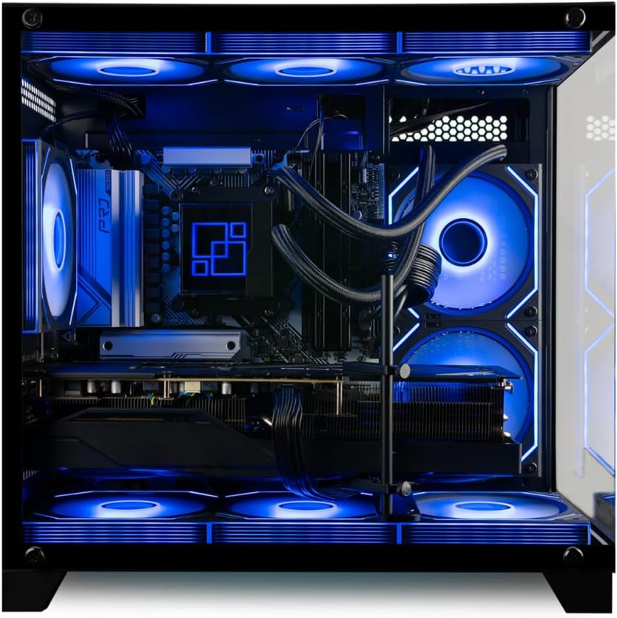 Panorama RTX 5080, 24-Core I9-14900Kf, 64GB DDR5 RAM, 2TB Gen4 Nvme SSD, Liquid Cooled Gaming Desktop PC W/Windows 11 Pro, 3-Year Warranty, RGB Keyboard + Mouse, RJ45, Internal Wi-Fi 6E, 3X DP & HDMI