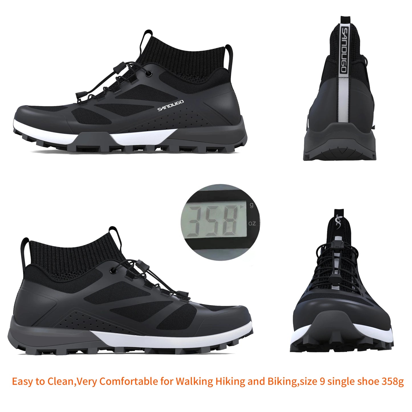 Cycling Shoes for Men Mountain Bike Mtb Cycle Shoes ,Suitable Mountain Biking Downhill Enduro Shoes Compatible with All 2 Bolt