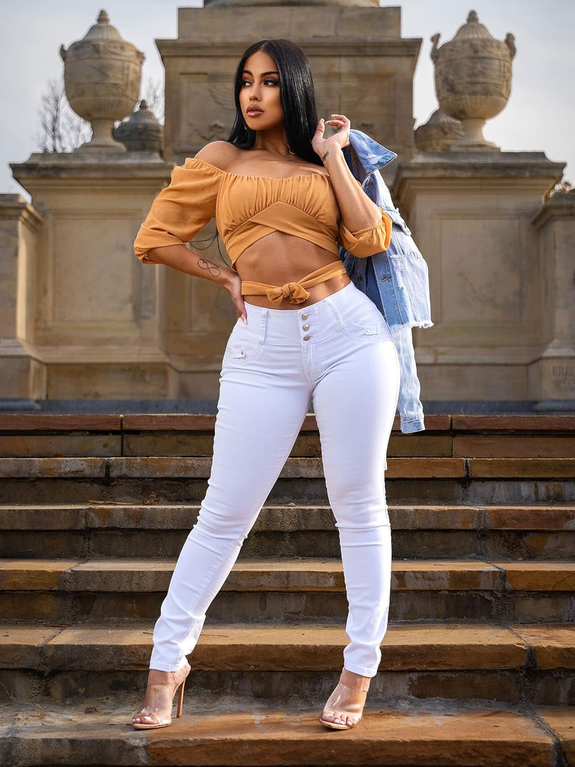 Butt Lifting Skinny Jeans for Women - High Waisted Levanta Cola Push up Jeans