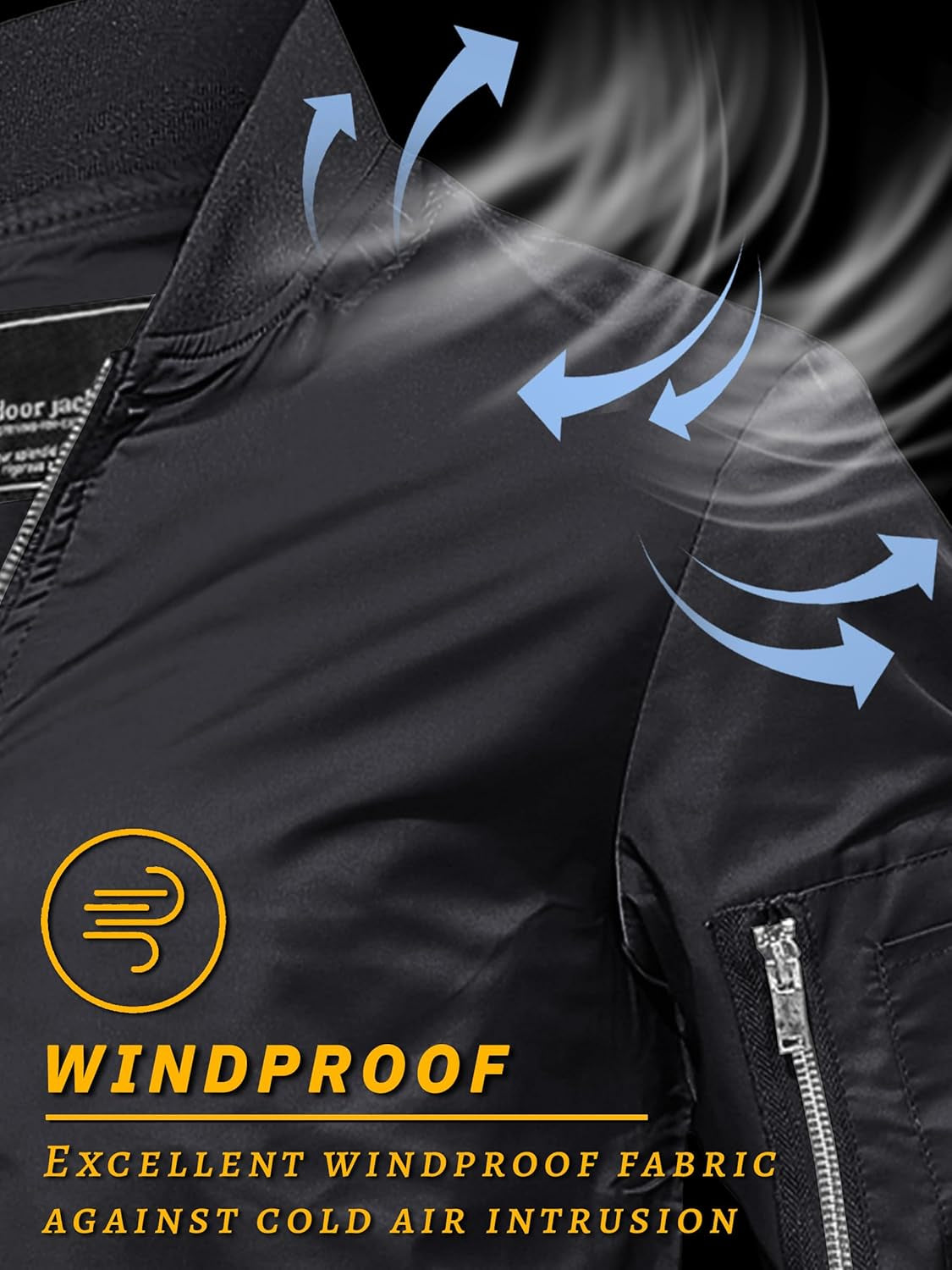 Men'S Bomber Jacket Lightweight Casual Spring Fall Windbreaker Zip up Coat with Pocket