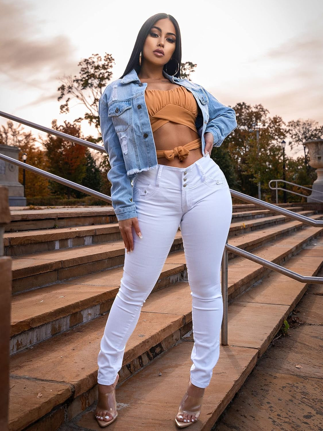 Butt Lifting Skinny Jeans for Women - High Waisted Levanta Cola Push up Jeans
