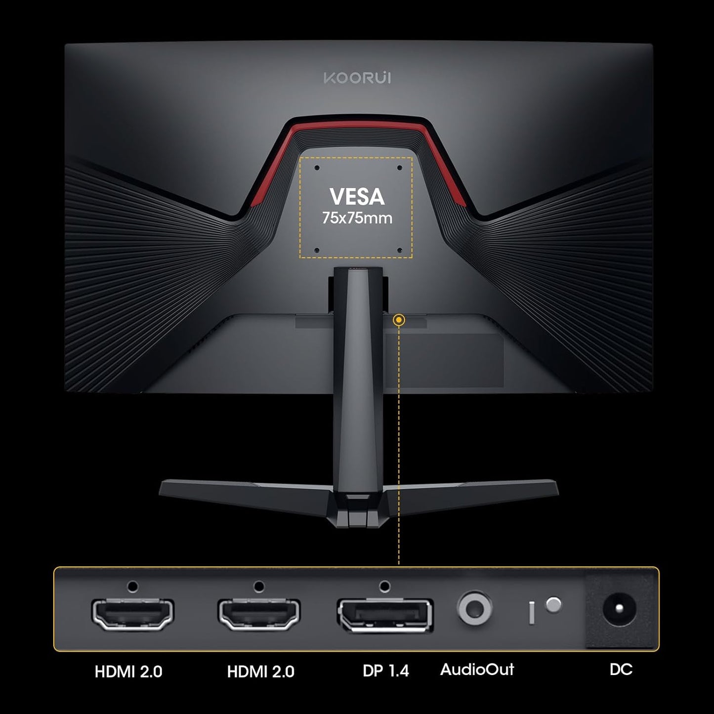 25 Inch Curved Gaming Monitor 240Hz FHD 1080P Computer Monitor, 1500R 1Ms MPRT Display, Adaptive Sync, 90% DCI-P3,HDR, Eye Care, Tilt Adjustable, VESA 75X75Mm, Black,G2511Xc
