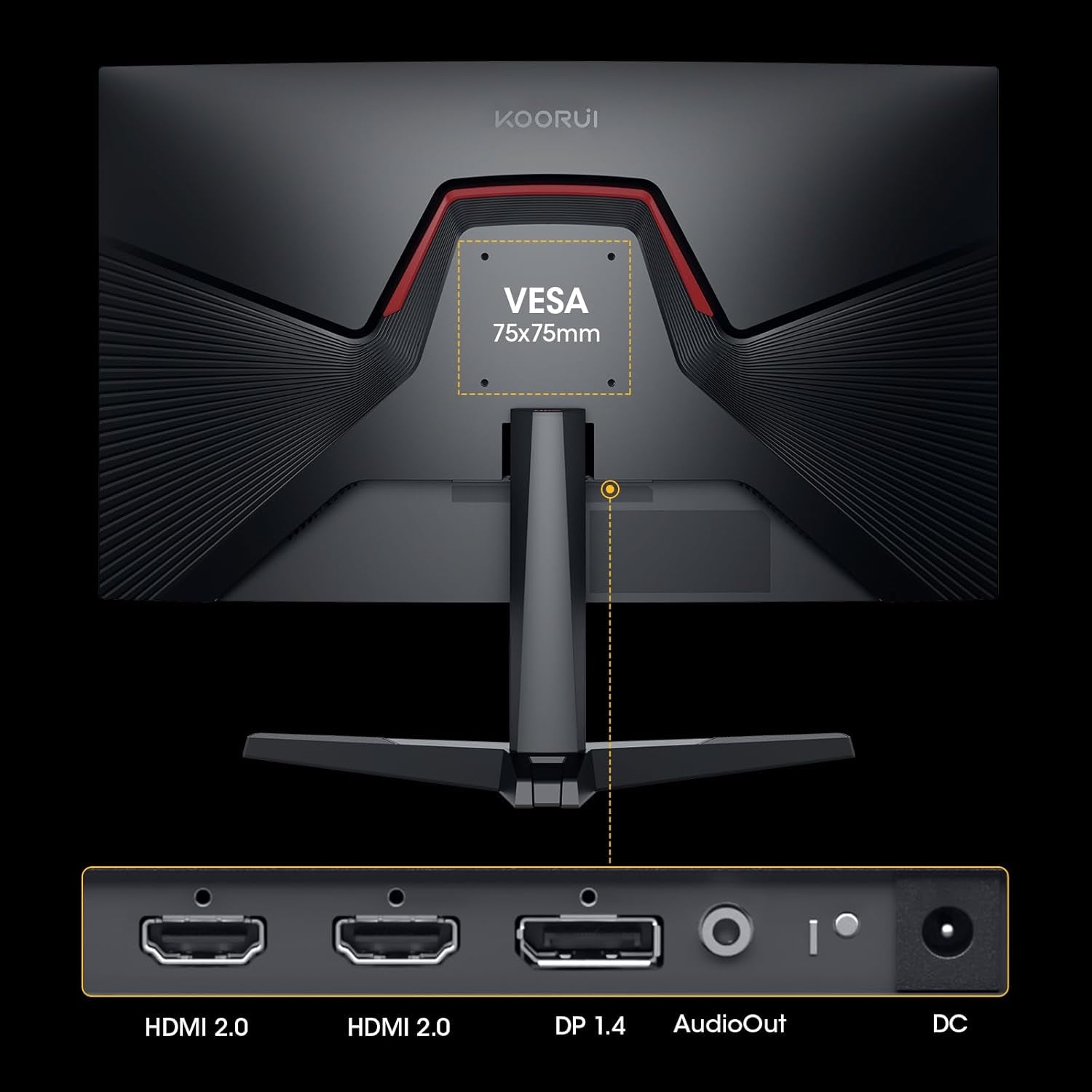 25 Inch Curved Gaming Monitor 240Hz FHD 1080P Computer Monitor, 1500R 1Ms MPRT Display, Adaptive Sync, 90% DCI-P3,HDR, Eye Care, Tilt Adjustable, VESA 75X75Mm, Black,G2511Xc