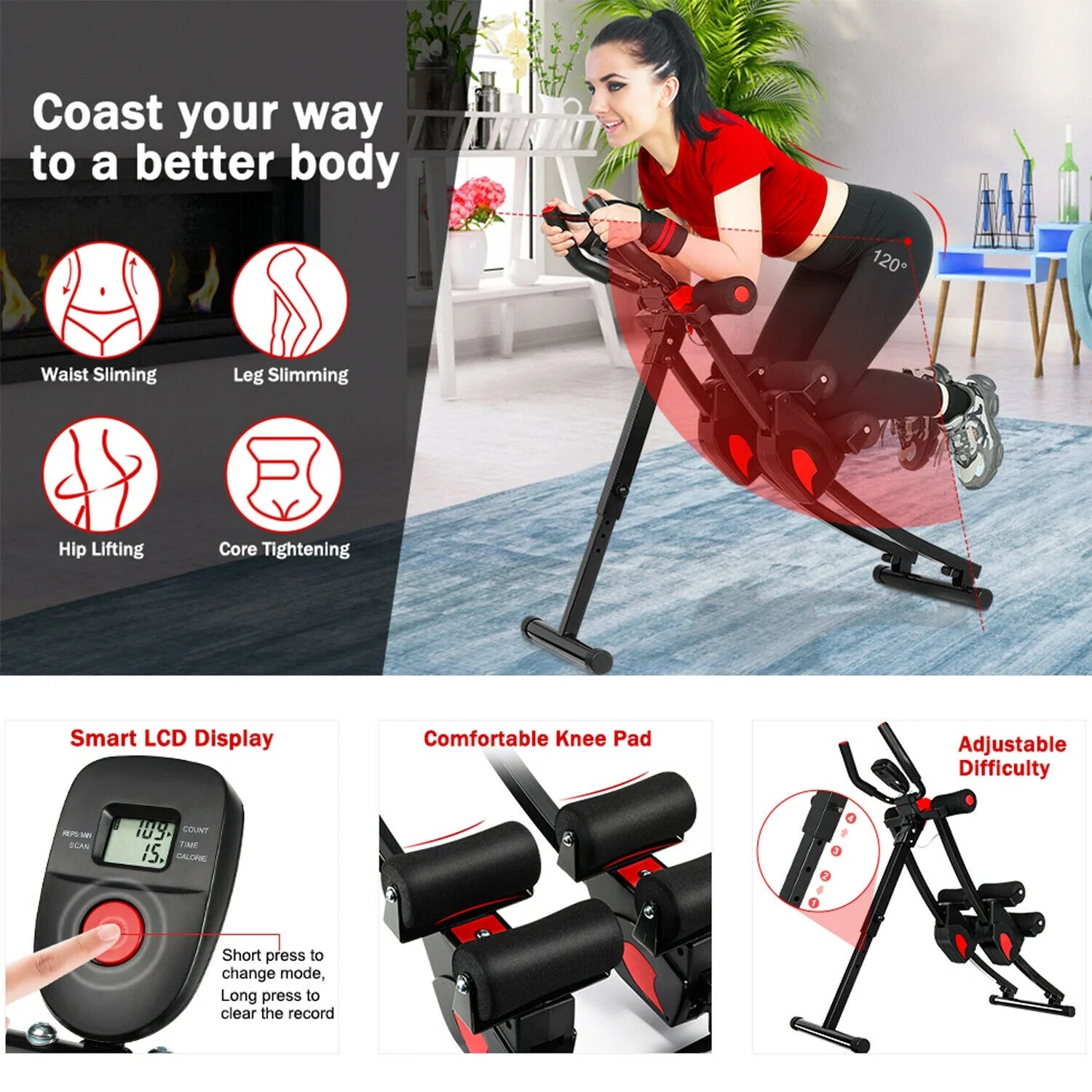 Máquina Ab Equipo De Entrenamiento Ab Equipo De Entrenamiento Entrenadores Abdominales Para Gimnasio En Casa Entrenador Abdominal Equipo De Ejercicio Para Mujeres