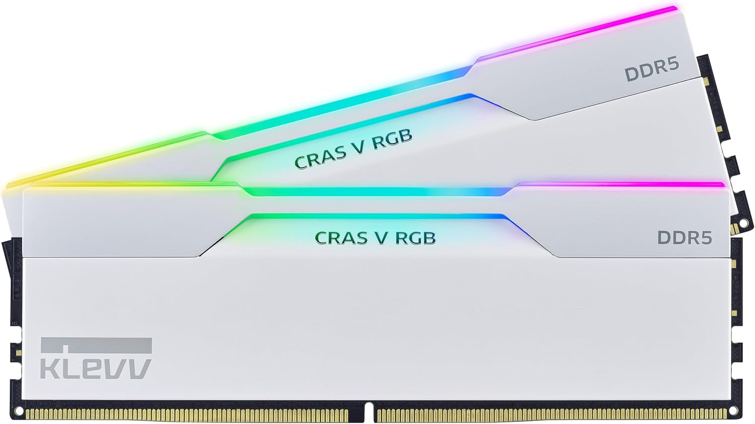 CRAS V RGB DDR5 32GB (2X16Gb) 6400Mhz CL32 SK Hynix A-Die 1.35V Gaming Desktop Ram Memory XMP 3.0 / AMD Expo Ready - White (KD5AGUA80-64A320J)