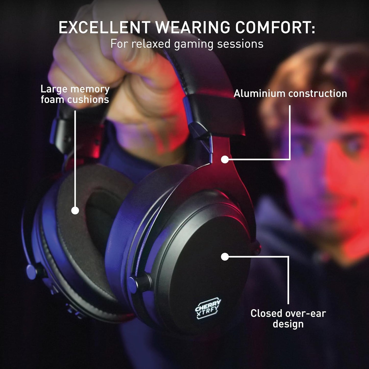 H3 Wireless Gaming Headset | Gaming, Streaming and Music | Removable Microphone and Cordless | Black