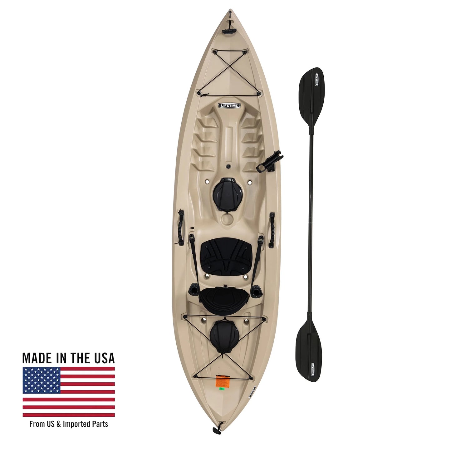 Tamarack Angler Kayak De Pesca De 10 Ft Para Sentarse En La Parte Superior Con Pala, Color Canela (90508)